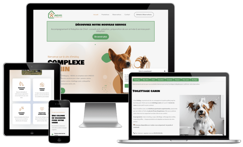 Unidog Site web WordPress crée par Kap Kom