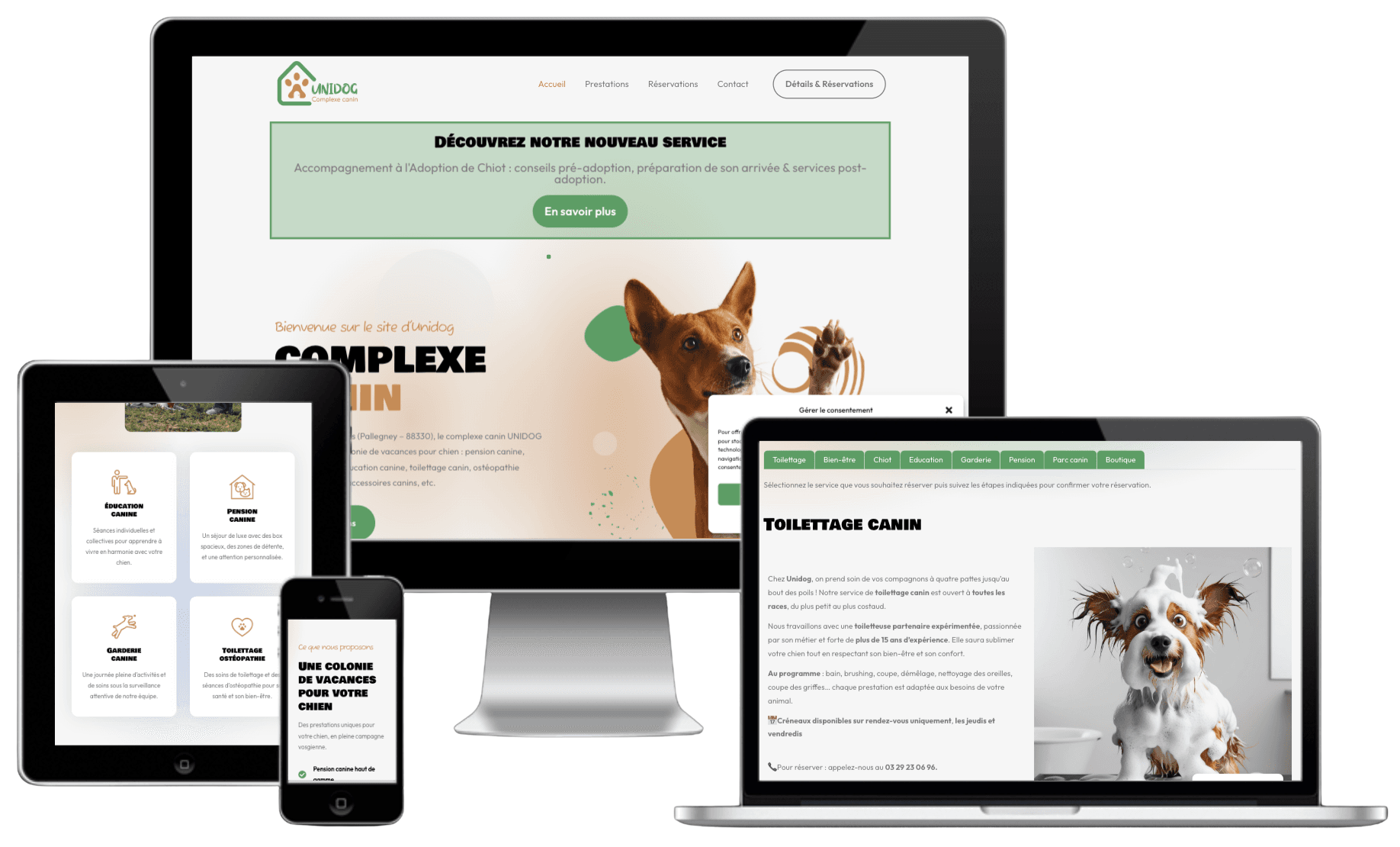 Unidog Site web WordPress crée par Kap Kom